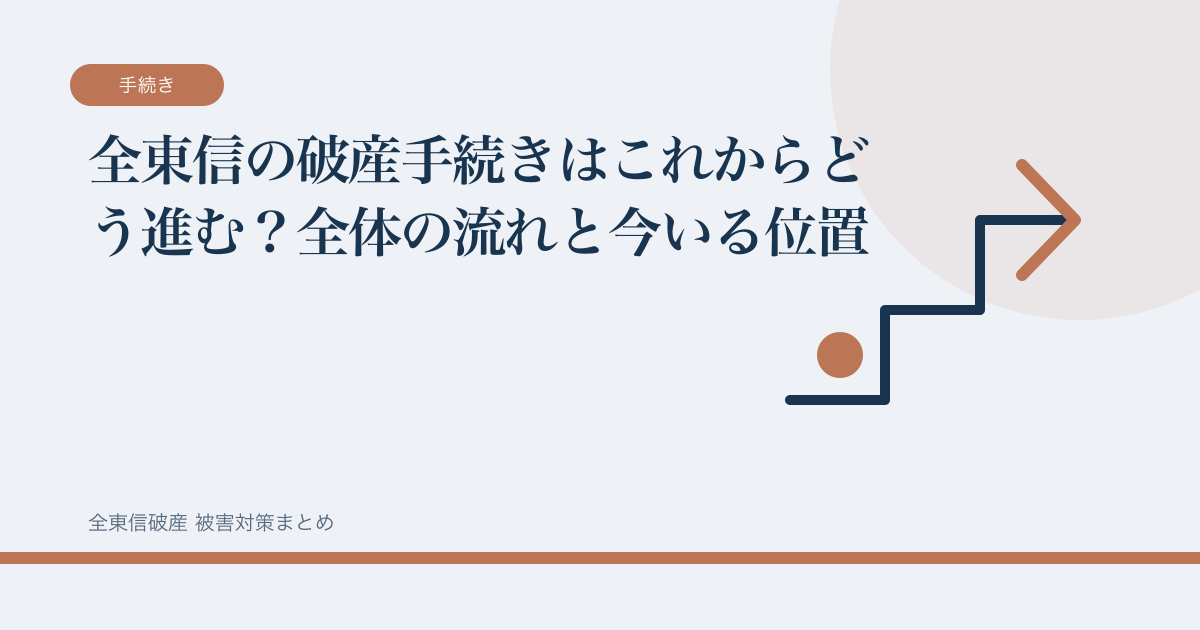 全東信の破産手続きはこれからどう進む？全体の流れと今いる位置の記事サムネイル